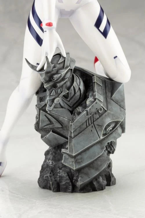 Asuka Langley 1/6 scale figure in white plugsuit from Evangelion: 3.0+1.0, with confident pose and detailed sculpt.
