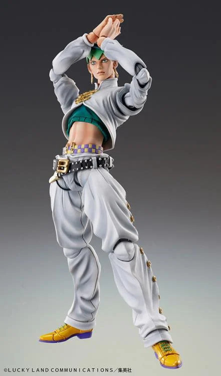 Magician’s Red Super Action Statue from JoJo Stardust Crusaders, in dynamic flaming attack pose.
