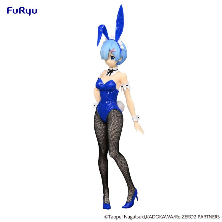 Rem bunny suit figure from Re:Zero, featuring playful pose and long ears.