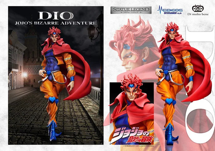 DIO Statue Legend figure from JoJo’s Bizarre Adventure Part 3, standing with outstretched arm and smug grin.