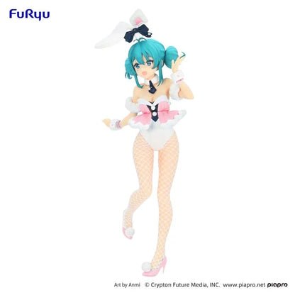 Hatsune Miku BiCute Bunnies White Rabbit Baby Pink figure with long twin-tails, pastel bunny outfit, and gentle expression.