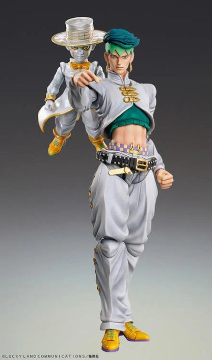 Magician’s Red Super Action Statue from JoJo Stardust Crusaders, in dynamic flaming attack pose.