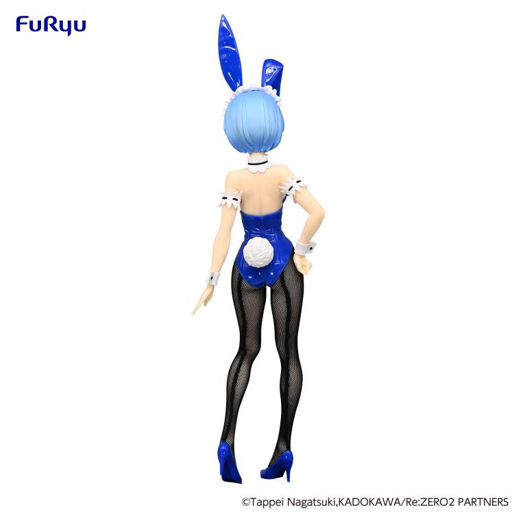 Rem bunny suit figure from Re:Zero, featuring playful pose and long ears.