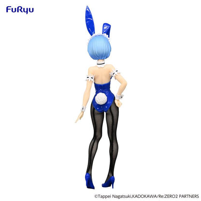 Rem bunny suit figure from Re:Zero, featuring playful pose and long ears.